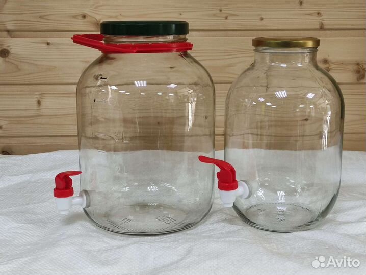 Банка с краником, лимонадница, для комбучи