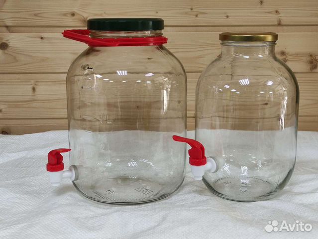 Банка с краником, лимонадница, для комбучи