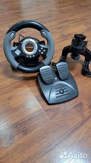Игровой руль с педалями для пк