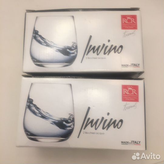 Бокалы для воды 3шт RCR стекло