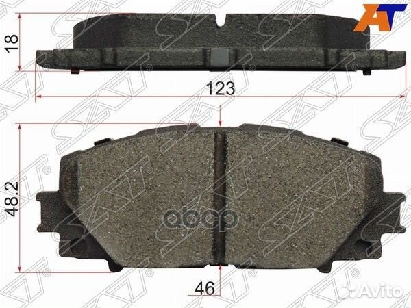 Колодки тормозные дисковые перед ST0446552180 Sat