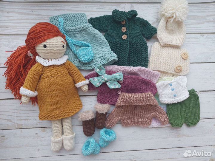 Кукла игровая вязаная
