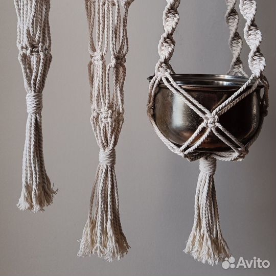 Макраме кашпо подвесное для цветов