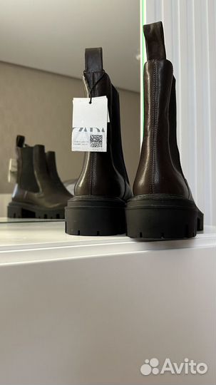 Ботинки челси кожаные новые Zara 37