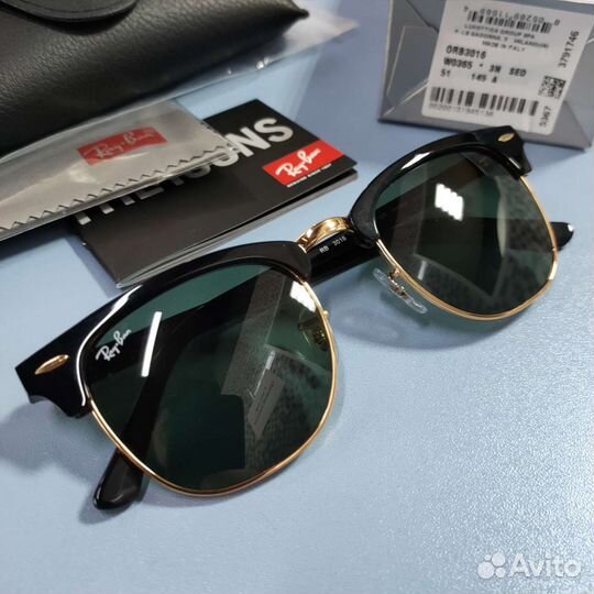 Очки ray ban 3016 clubmaster w0365