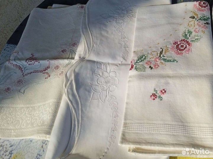 Чайные скатерти хлопок, (наперон) винтаж
