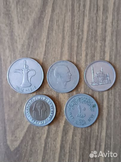 Монеты Египта, Турции, оае, Иордании