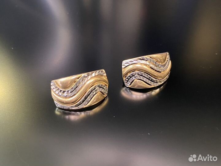 Золотые серьги Пластины 3.2 гр