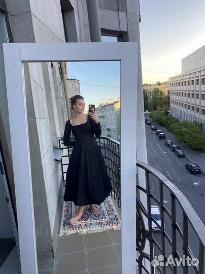 Платье макси lime с юбкой-баллон