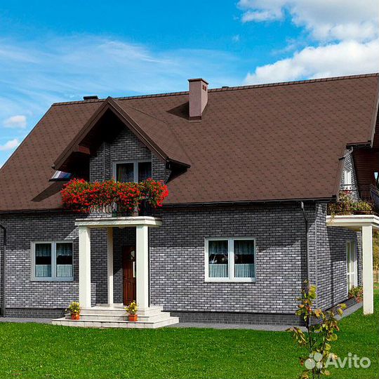 Фасадная плитка Технониколь Hauberk Камень, сланец