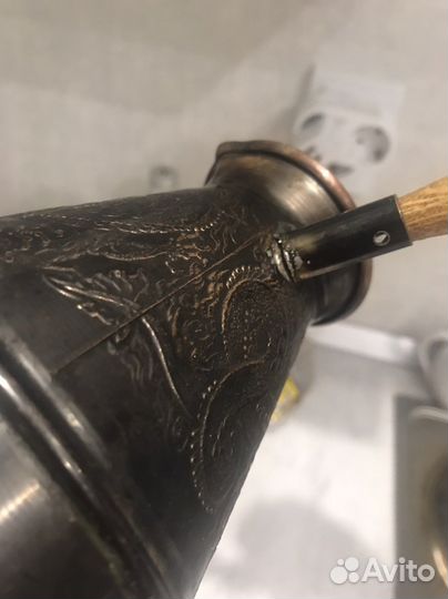 Турка для кофе медная под старинный стиль