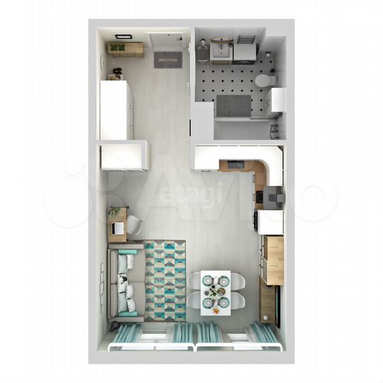 Квартира-студия, 33,1 м², 17/24 эт.