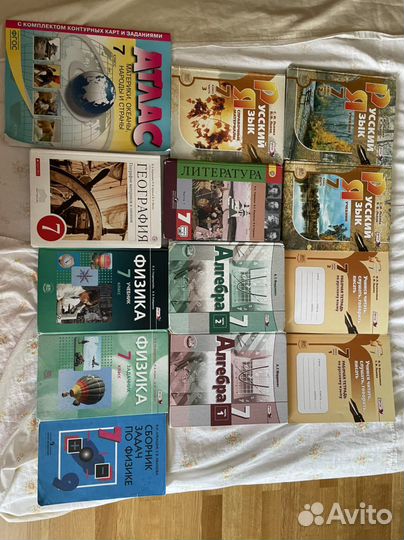 Русский язык, алгебра, физика, география 7 класс