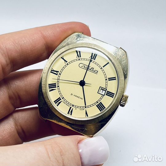 Часы СССР Слава Позолоченные 21 камень