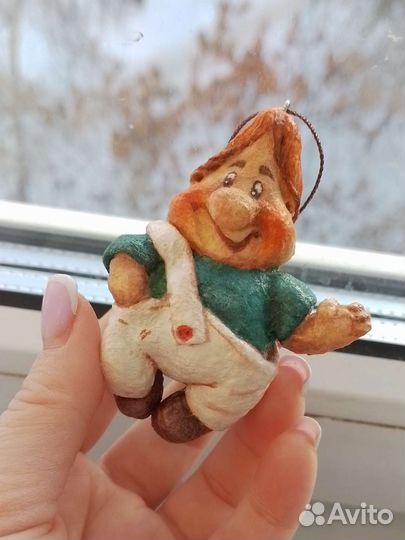 Ватные елочные игрушки