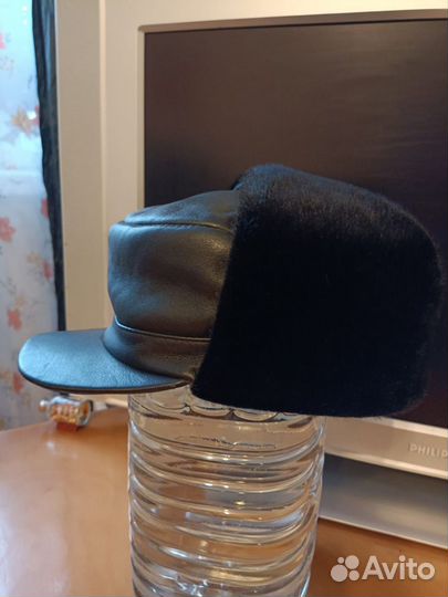 Кепка мужская из натуральной кожи