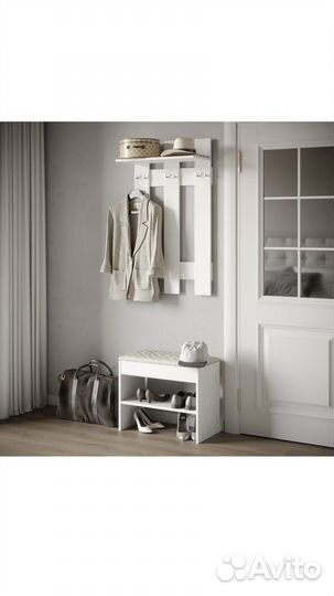 Тумба (обувница) для обуви белая 60х48х32 см