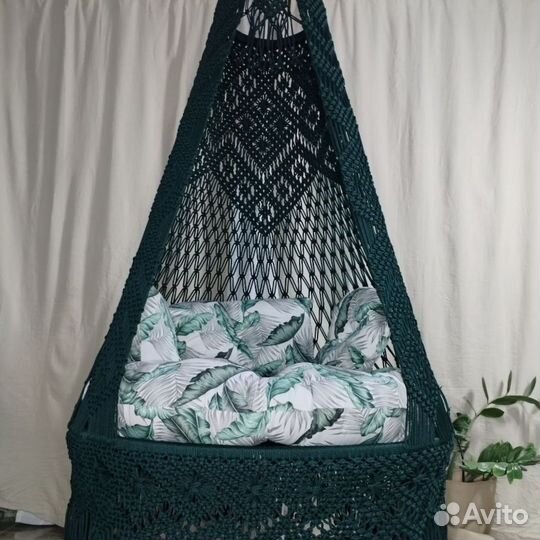 Подвесное кресло шатер макраме ручной работы