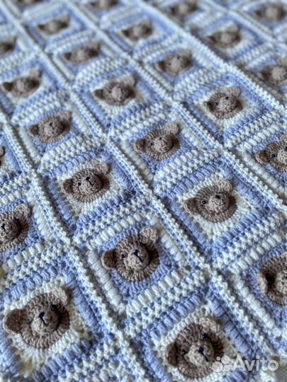 Плед детский вязаный 