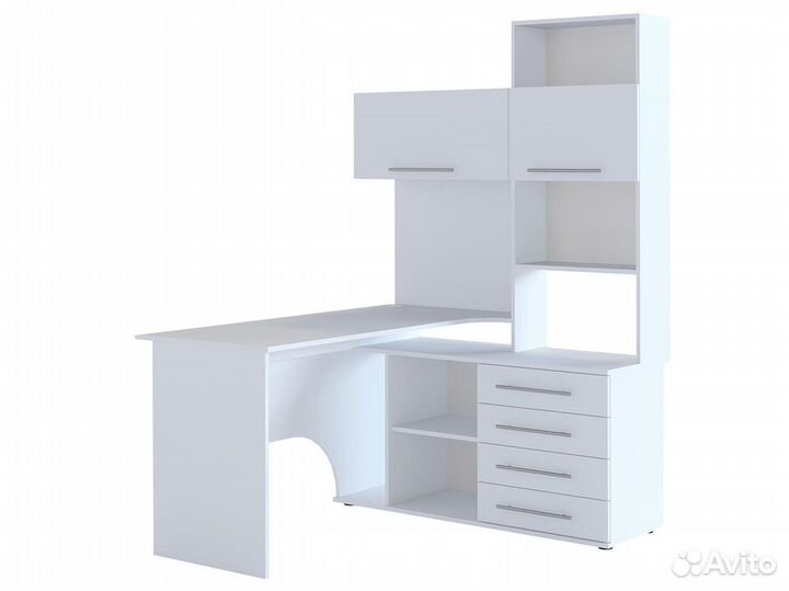 Компьютерный стол кст-14 Белый правый