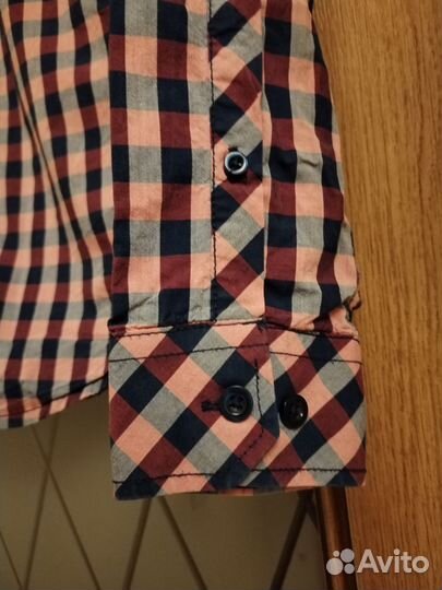 Рубашка в клетку с длинным рукавом