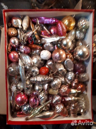 Елочные игрушки стекло СССР