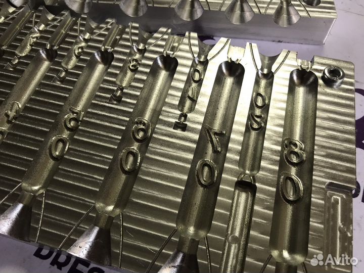 Форма чпу для литья грузил (Дропшот, 4-80)