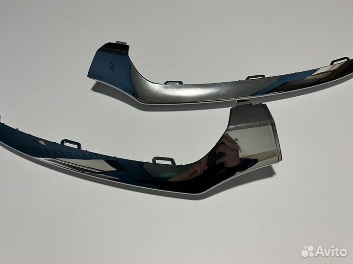 Боковые хром накладки Mercedes w205 AMG бампера