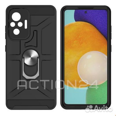 Чехол на Xiaomi Redmi Note 10 Pro трансформер (чер