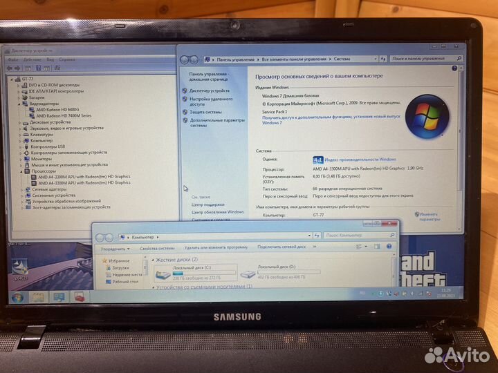 Мощный ноутбук Samsung/2видеокарты/ssd/600gb
