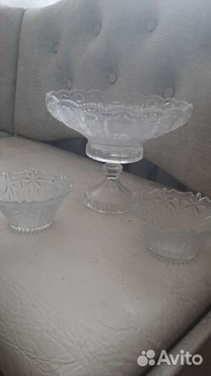 Ваза для фруктов, две салатник или для конфет