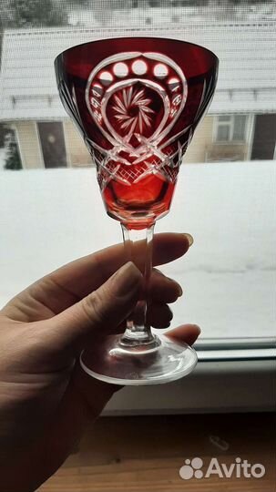 Бокалы, марганцевое стекло-хрусталь СССР