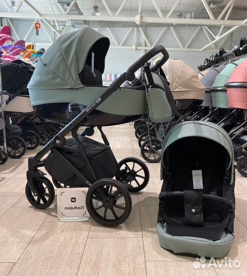 Коляска brano PRO (2 в 1) (Riko) 04 Lagoon (зелены