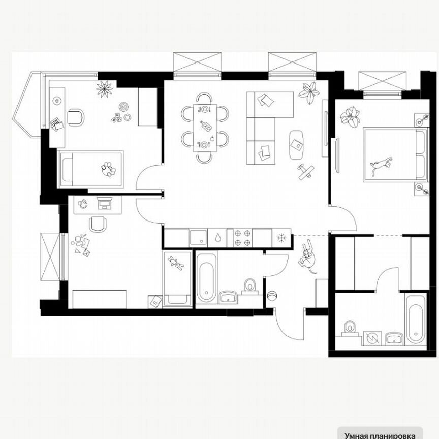 3-к. квартира, 81,1 м², 27/32 эт.