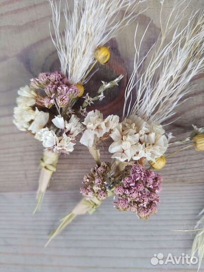 Мини букеты из сухоцветов