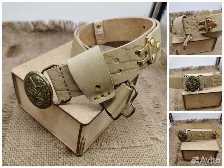 Мужской кожаный Ремень ручной работы