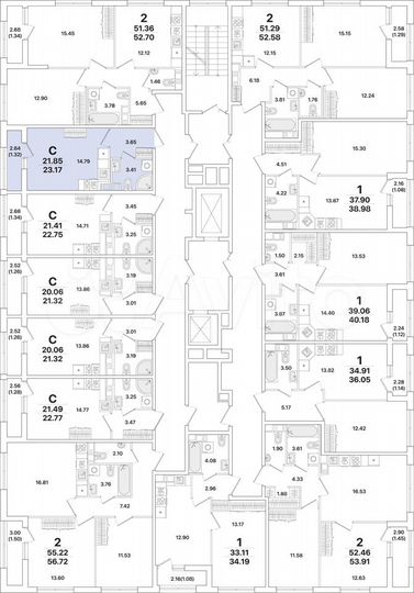 Квартира-студия, 23,2 м², 5/12 эт.