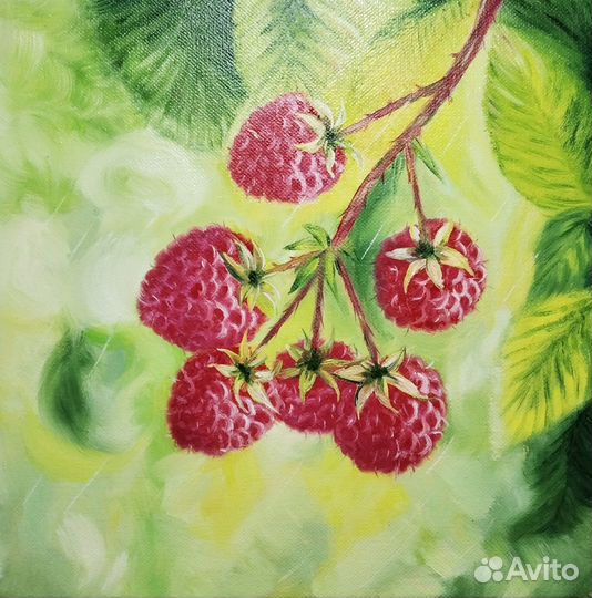 Картина в подарок Малина 25 х 25