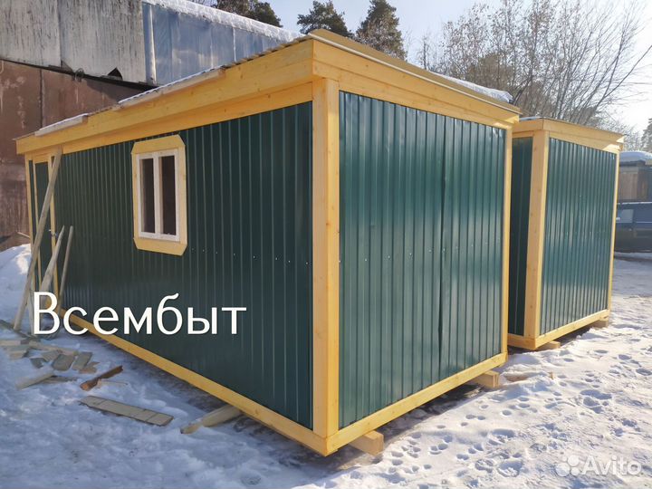 Бытовка 6 на 2 со сваями