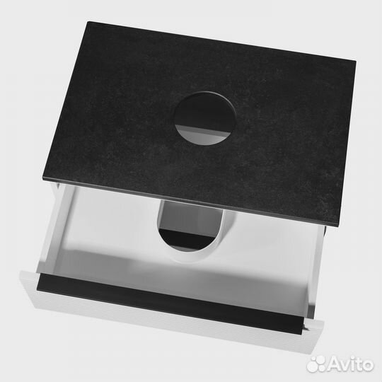 Тумба белая матовая 70см под умывальник Runo Орле