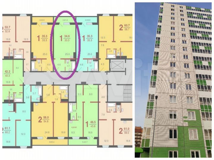 Квартира-студия, 35,1 м², 7/17 эт.