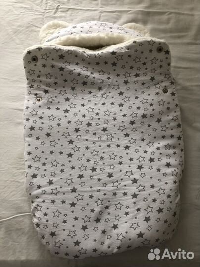 Зимний конверт в коляску на овчине