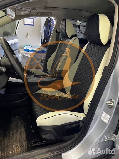 Авточехлы ромб из экокожи