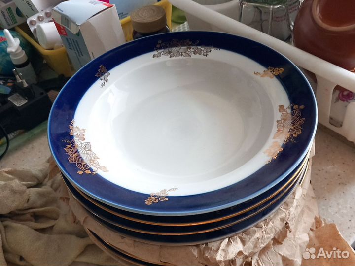 Тарелки cobalt дулево