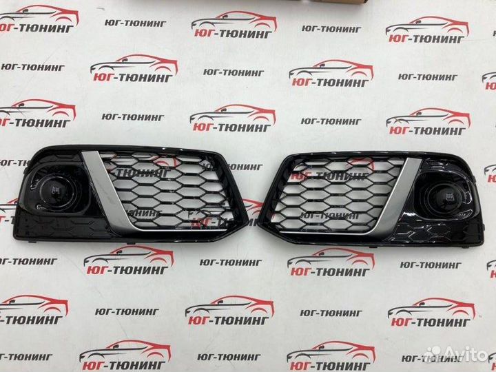 Вставки в передний бампер Audi Q5 16-20 в стиле