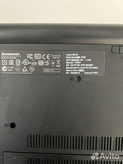Ноутбук lenovo B50-30
