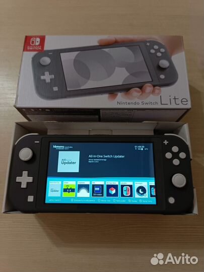 Прошит Nintendo Switch lite 128гб новый серый