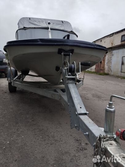 Лодка Обь-3 с мотором Сузуки DT30 на прицепе мзса