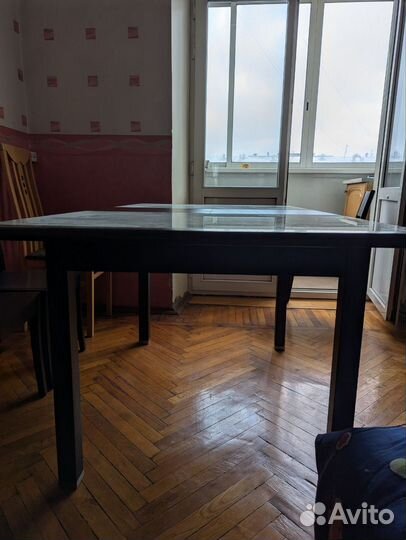 Стол обеденный раздвижной со стульями бу