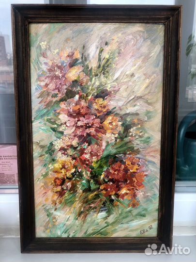 Картина маслом на картоне 27*42 и 21*27